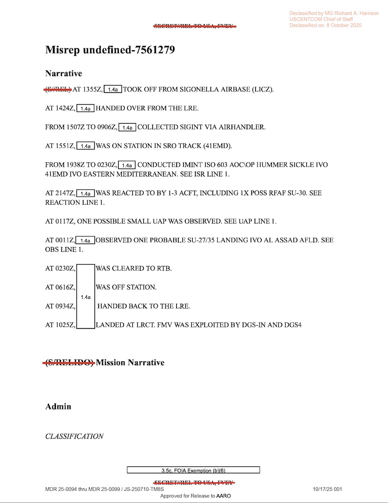 Vignette PDF — DOW-UAP-D14, Mission Report, Iraq, May 2022