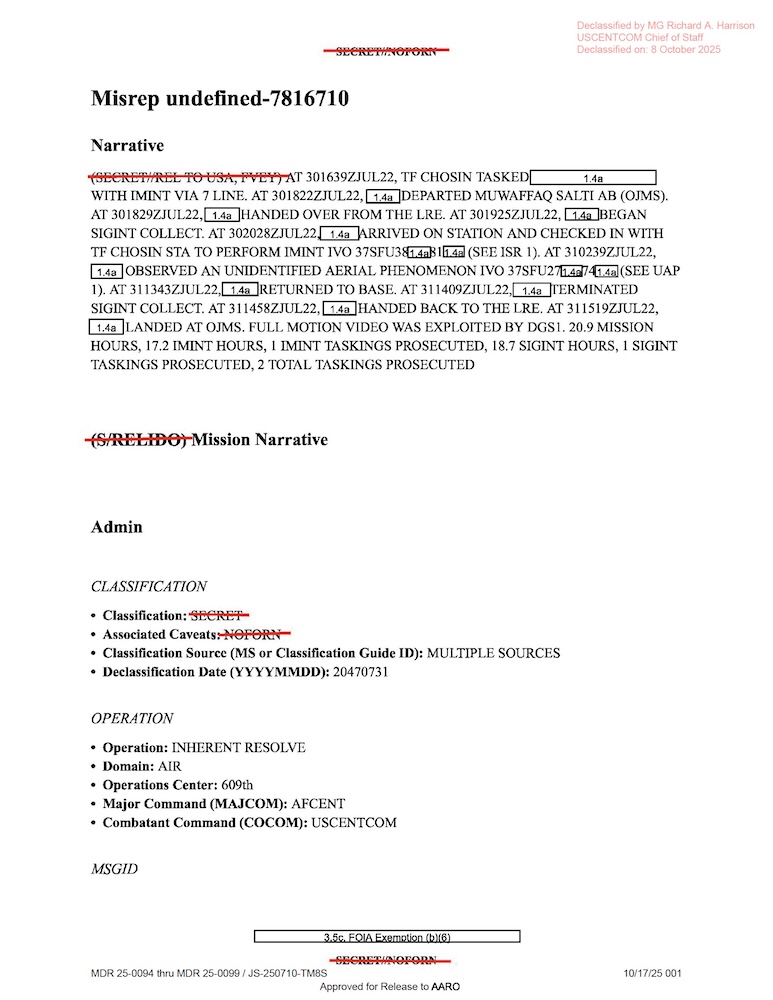 Vignette PDF — DOW-UAP-D16, Mission Report, Syria, July 2022