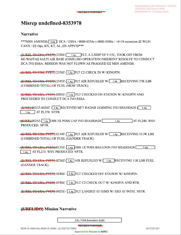 Vignette PDF — DOW-UAP-D19, Mission Report, Syria, February 21, 2023