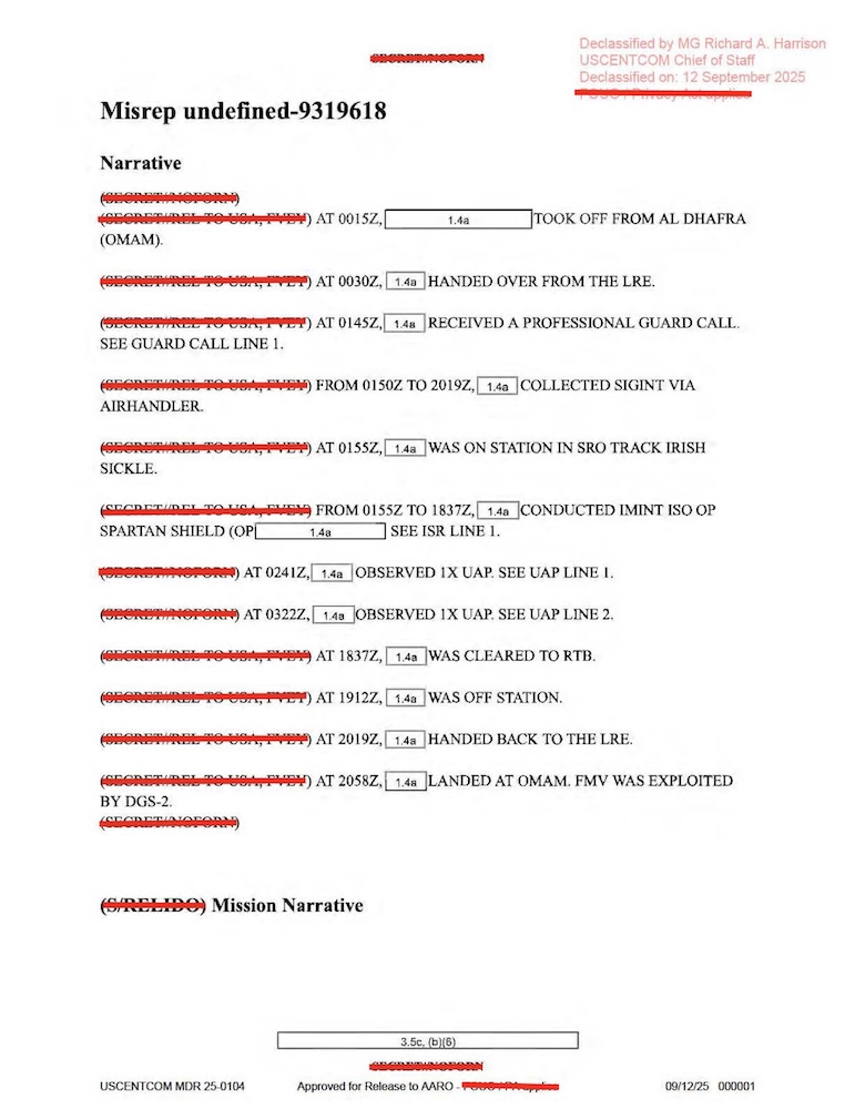 Vignette PDF — DOW-UAP-D23, Mission Report, United Arab Emirates, October 2023