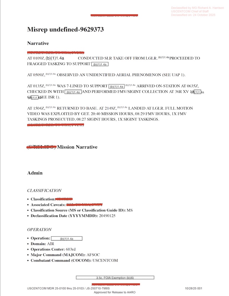 Vignette PDF — DOW-UAP-D25, Mission Report, Greece, January 2024