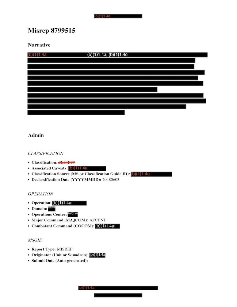 Vignette PDF — DOW-UAP-D3, Mission Report, Arabian Gulf, 2020