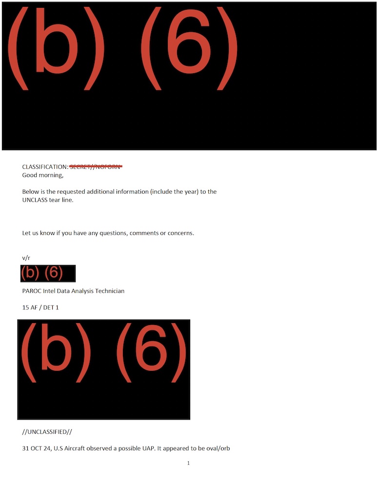 Vignette PDF — DOW-UAP-D52, Email Correspondance, NA, August 2024