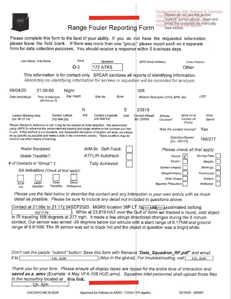 Vignette PDF — DOW-UAP-D57, Range Fouler Reporting Form, Gulf of Aden, September 2020