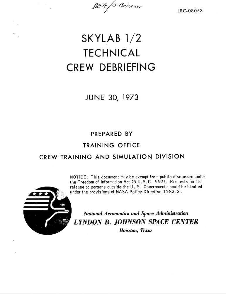 Vignette PDF — NASA-UAP-D7, Skylab Techincal Crew Debriefing 1973